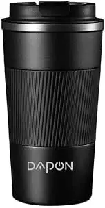 Caneca Copo Térmico Dapon Para Cerveja Café Aço Inox 510ml Preto