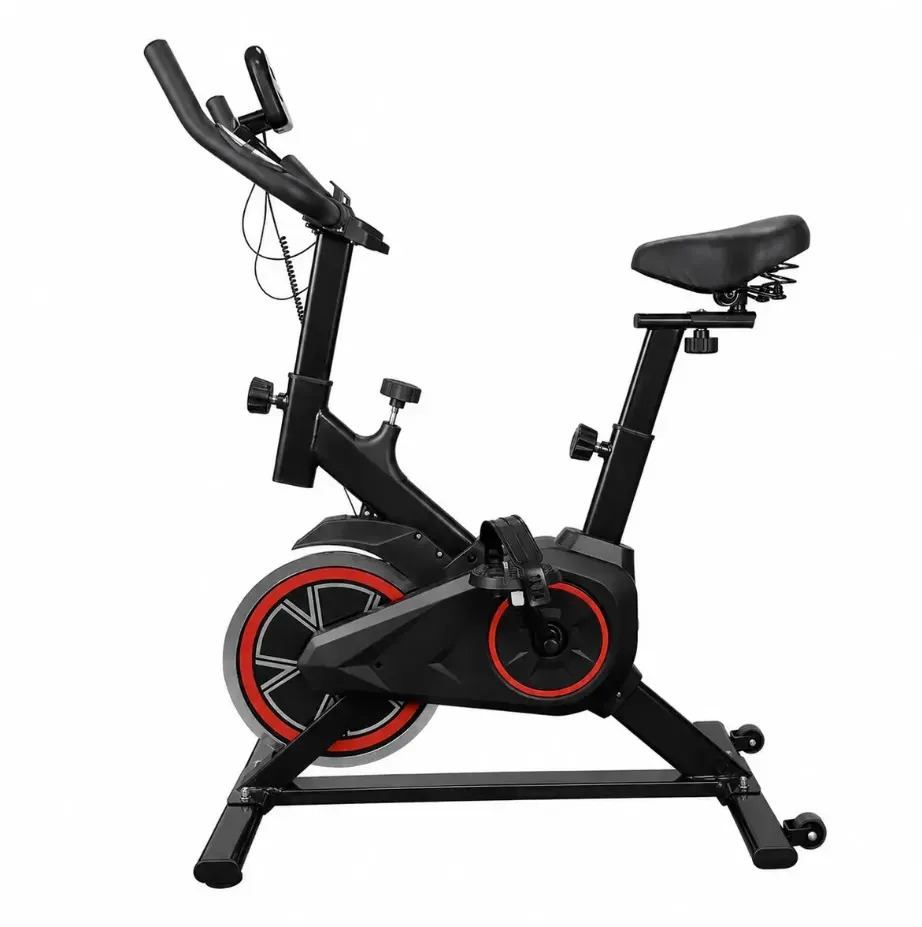 Bicicleta Ergométrica Bike Spinning Para Exercícios Com Volante e Display LCD