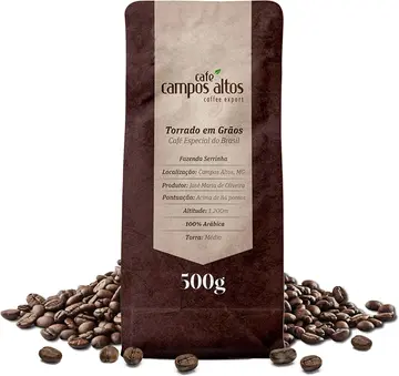 Café Campos Altos Especial em Grão 500g, Catuaí Vermelho, 84+ Pontos