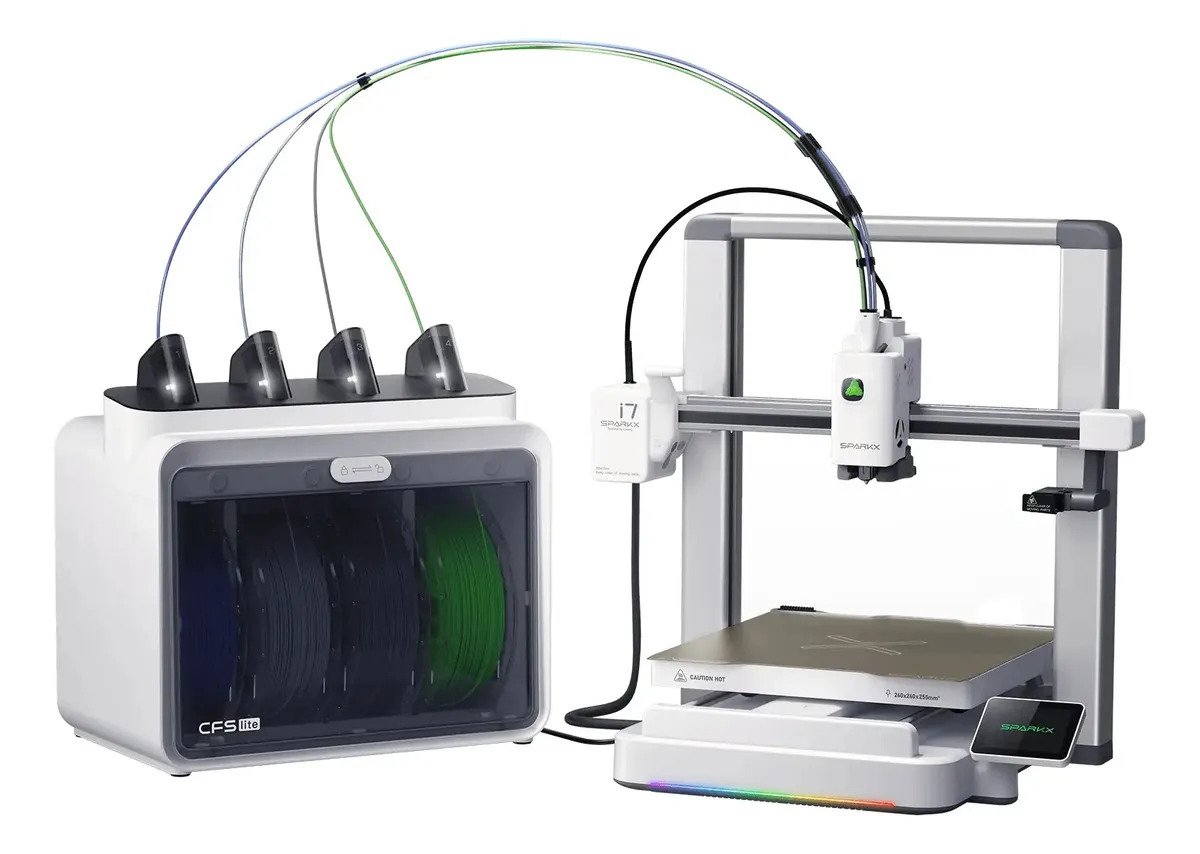 Impressora 3D multicolorida Creality Sparkx I7 Combo com Cfs