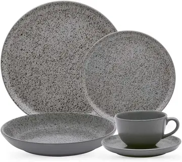 Aparelho de Jantar e Chá Oxford 20 Peças Flat Gray