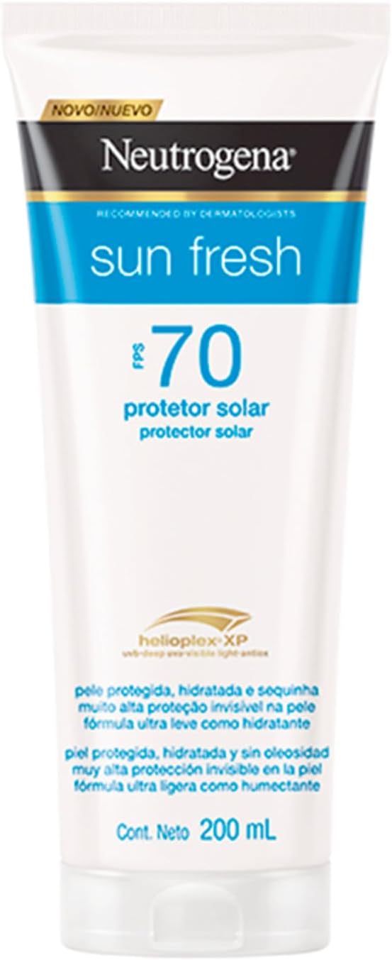 Protetor Solar Corporal em Loção Neutrogena Sun Fresh, FPS 70, 200ml