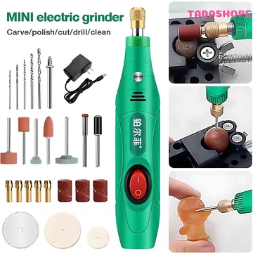 Kit Micro Retifica 24 Peças Elétrica De Velocidade Variável Rotativas Polimento De Retificação