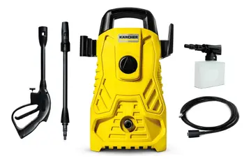 Lavadora de Alta Pressão Kärcher Compacta 1.500 PSI 1400W 300L/h com Aplicador de Detergente e Lança Regulável