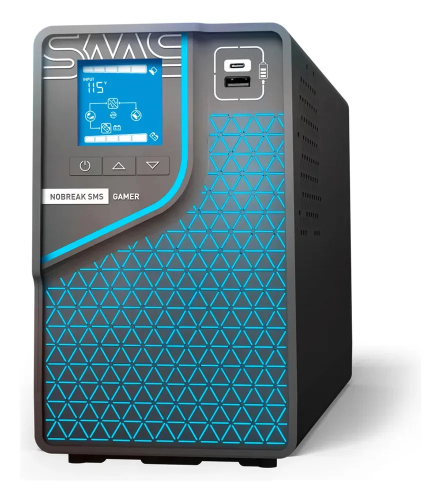 No break SMS Gamer 2000VA com Onda Senoidal Pura Para PC e Consoles