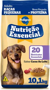 Ração Pedigree Nutrição Essencial Carne Ao Leite Para Cães Adultos 10,1 kg