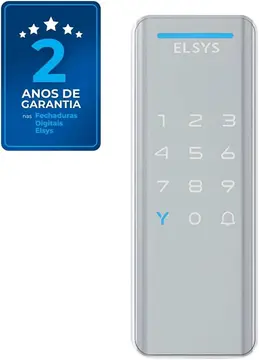 Fechadura Digital de Sobrepor, Abertura por senha ou tag, Pop, Prata, DS1100V, Elsys