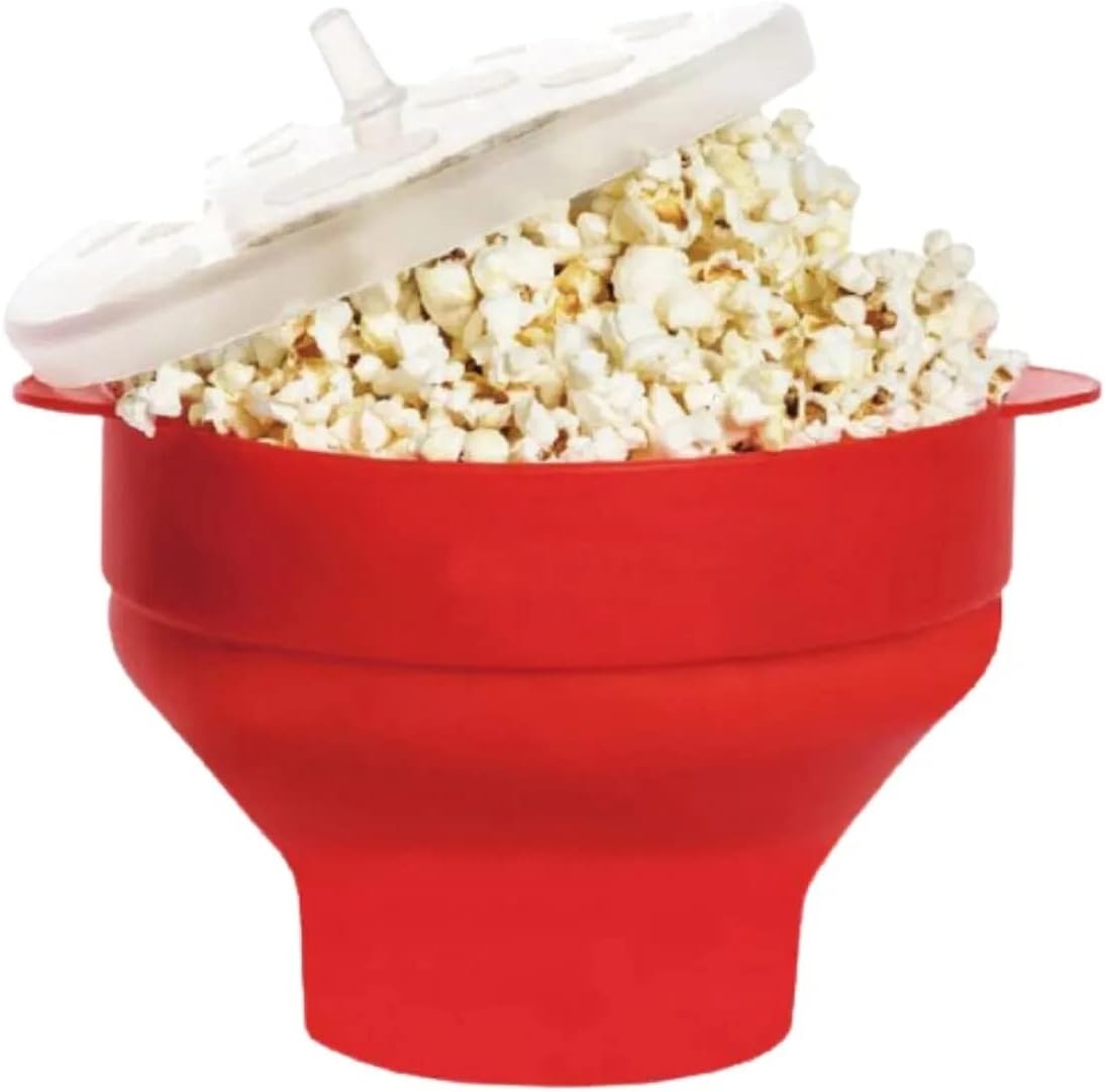 Pipoqueira Em Silicone P/Microondas - Vermelho