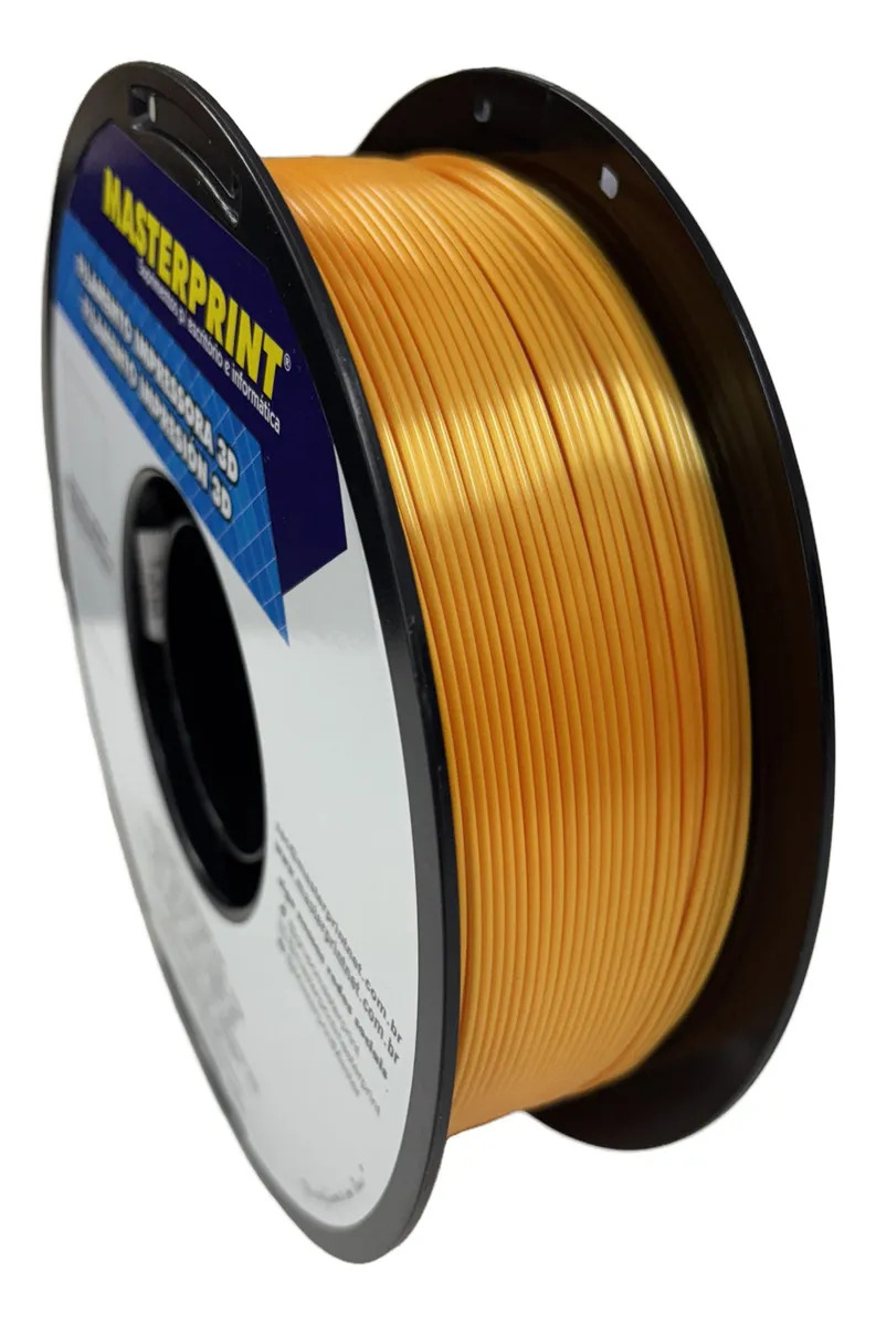 Filamento Impressão 3d Pla Dourado 1kg Masterprint Pla Cor Dourado Premium