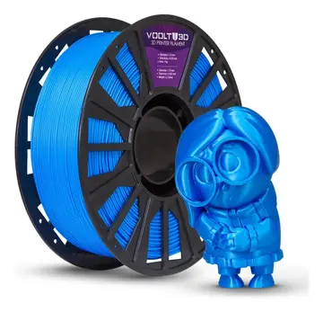 Filamento PLA Azul Velvet 1Kg Voolt3D Impressão 3D Premium Para Criar Modelos, Peças Decorativas, Miniaturas e Em Impressoras 3D Fabricação Brasileira