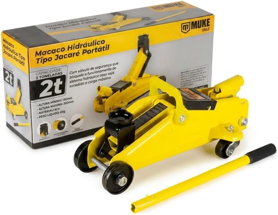 Muke Tools, Macaco Hidráulico Jacaré Portátil 2 Toneladas