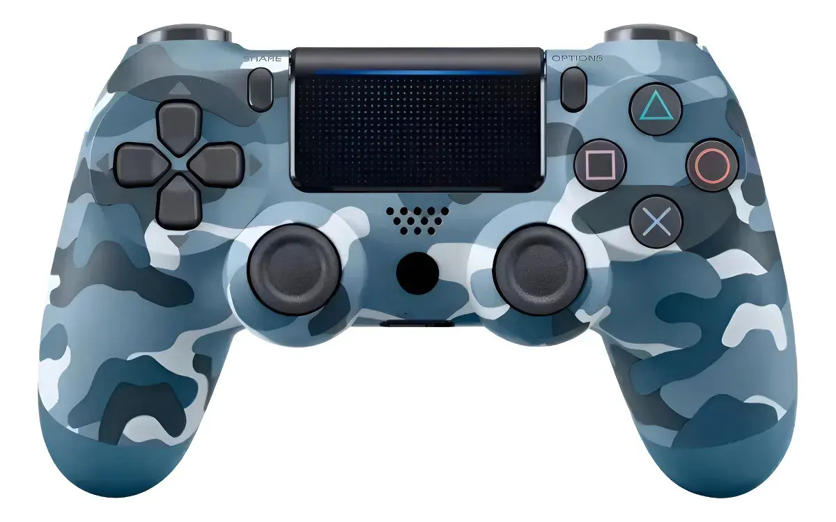 Controle Sem Fio Camuflado Compatível Ps4 PC Bluetooth 2026