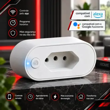 Tomada Inteligente Compatível Com Alexa Google Home Tuya Smart Life Wi-fi Bivolt Com Monitor De Consumo Automação Residencial Smart Plug 110V 220V Bivolt